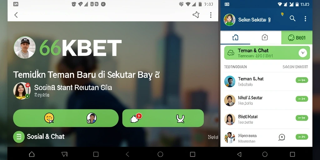 Antarmuka aplikasi 66KBET untuk menjalin pertemanan baru.