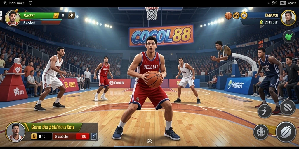 Tampilan antarmuka permainan basket COCOL88 yang menarik dan interaktif.