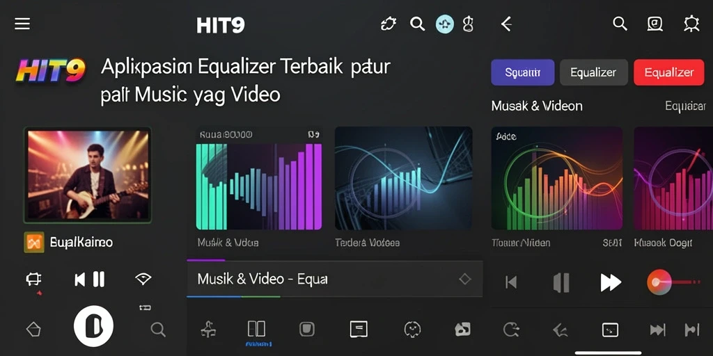 Antarmuka pengguna aplikasai Equalizer yang menarik dan fungsional.