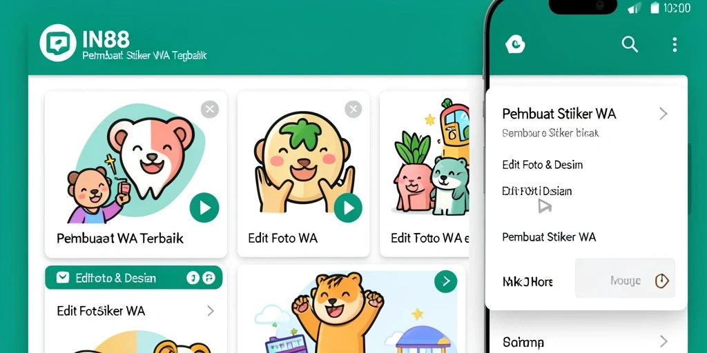 Antarmuka aplikasi Pembuat Stiker WA yang menarik dan mudah digunakan.