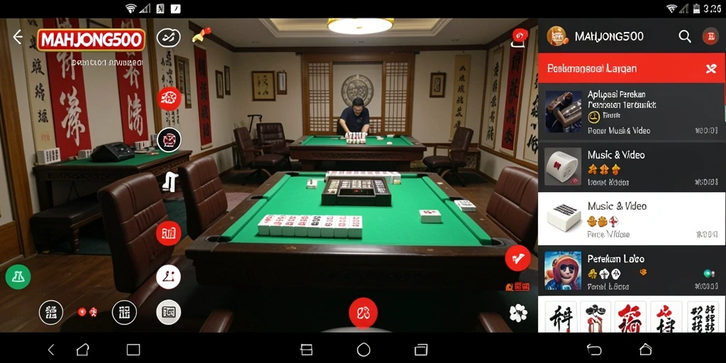 Antarmuka aplikasi MAHJONG500 yang ramah pengguna dan intuitif.