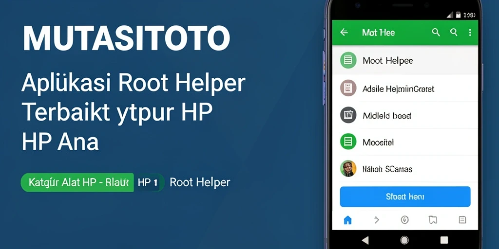 Tampilan antarmuka aplikasi MUTASITOTO untuk rooting perangkat Android.