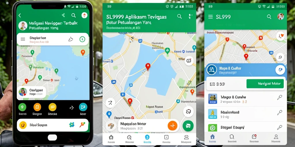 Tampilan antarmuka SL999 dengan fungsi Navigasi Motor yang intuitif.